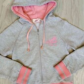 Pineapple брендовый стильный худи с вышивкой цвет серый меланж на рост 158/164 см