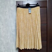 Новая брендовая шелковая юбка-плиссе р.14-16.