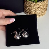 сережки краплини гвіздочками з камінцями