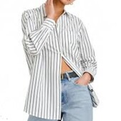 Оверсайз сорочка у смужку р.12