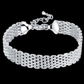 Широкий браслет, стерлинговое серебро