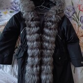 Куртка парка з натуральним хутром на зиму