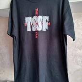 Чорна прінтована футболка р.л