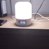 Сенсорний, бездротовий 3-х кольоровий нічник з годинником