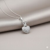 Ніжна срібна підвіска Сердечко