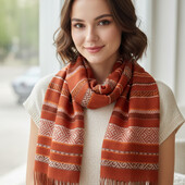 Легкий теракотовий шарф-палантин (100% віскоза) 170х70 см