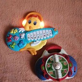 Лот 2 игрушки: музыкальный алфавит и пианино- животные