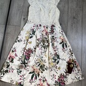 35% cotton 31% viscose Ніжна сукня у квіти ажур рюші