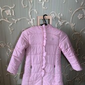 Чудова тепла фірмова куртка для дівчинки бренд Lanidor Kids