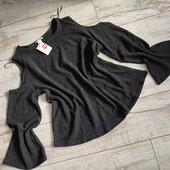 Нова кофточка жатка H&M з оголеними плечима, p.L