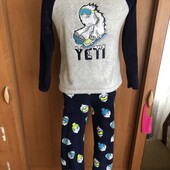 Пижама, комплект, 9-10 р 140 см. Yeti/ Primark, в ідеалі