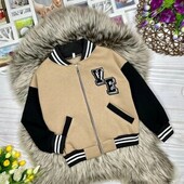 Бомбер 146-152см на дівчинку бежевий