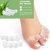 в лоте 1 пара! Гелевые разделители для пальцев ног Welnove с экстрактом алоэ вера.