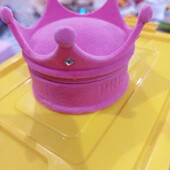 Футляр для прикрас "Корона" насичено рожевий (для кільця або сережок)