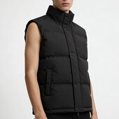 Стильний та теплий чоловічий жилет в чорному кольорі XXL