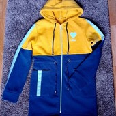 Тепле подовжене зіп худі з начосом на 11-12 років