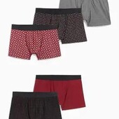 Лот 1шт!!! Чоловічі боксери C&A, р.L (бордо в принт)