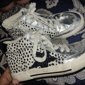 M&s uk3 блискучі хай топчики з котону та екошкіри