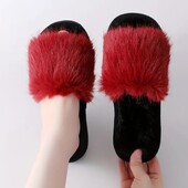 Домашние комнатные тапочки стелька 26,5 см. Цвет вишнёвый