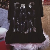 ❤️Брендовая натуральная черная с пайедками трикотаж футболка❤️Турция.Пог.116-170.Нюас.Вискоз100%