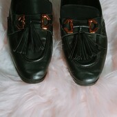 ❤️Брендовые, шикарные чёрные экокожа текстильные лоферы балетки новые❤️Италия.Стелька 27см.Оригинал!