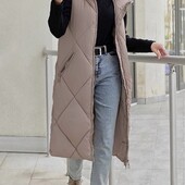 Тепла подовжена жилетка