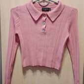 ❣️Рожевий джемпер-поло від PrettyLittleThing, укорочений