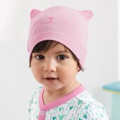 ♕ Яскрава шапочка, біо-бавовна, Tchibo (Німеччина), розмір: 16,5см, рожева