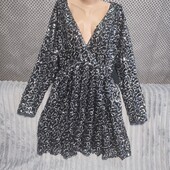 Шикарное нарядное вечернее платье паетки на пышные формы, р.2XL-4XL