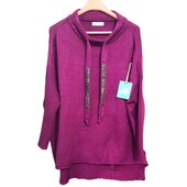 Шикарный мягенький свитер, джемпер , n.every day, р. оверсайз, наш 50-60, фуксия