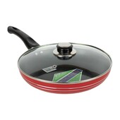 Сковорода з антипригарним покриттям та кришкою модель 367-3 (24×4,5 см)