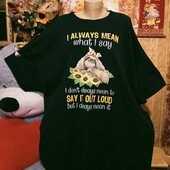 ❤️Брендовая натурал черная с ярким принтом трикотажная туника❤️Турция.Оверсаз.ОригиналПог.160-250см.