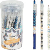 В лоті 3 шт.Ручка масляна Piano синя