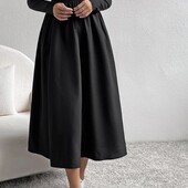 Стильна чорна міді сукня, S