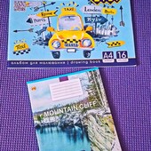 альбом для рисования 16 л + тетрадь в клеточку 48 л