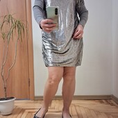 Класне плаття, туніка в паетках розмір 12-14