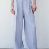 брюки паллацо з суміші льону та бавовни р.л