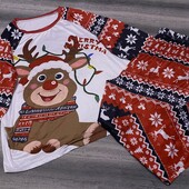 Яркая женская трикотажная пижама большого размера,отличного качества