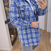 Теплая женская рубашка оверсайз 42/60 размеры