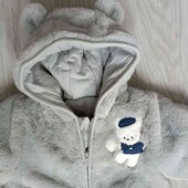 Leerjia плюшевый теплый комбинезон с капюшоном на ребенка от 0 до 3 месяцев