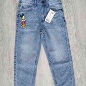 Disney брендовые стильные джинсы Мом на рост 110/116 см
