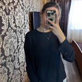 Синя блузочка з гарною спинкою розмір L