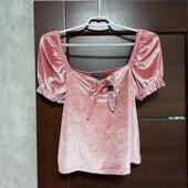 Розпродаж!!!Брендовая новая красивая бархатная блуза р.XS.