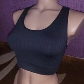 Спортивний топ темно-сірий