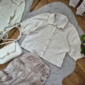 Базова, світла блуза жатка, нова без цінників ✨