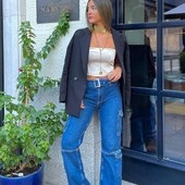 шикарні джинси карго Zara з поясом