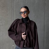 Стильний бомбер замш