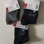 Комлект дитячих шкарпеток 3 пари I love dad 23-26р.