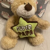 Гарне ведмежатко з написом “Super papa”