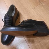 Класичні чоловічі чорні туфлі-дербі бренду Topman розмір 43